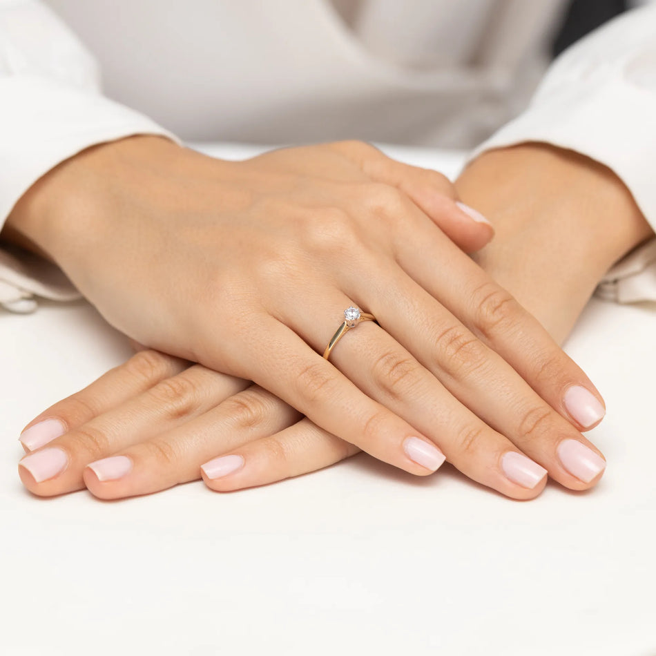 Gold Ring with 0.18ct Diamond