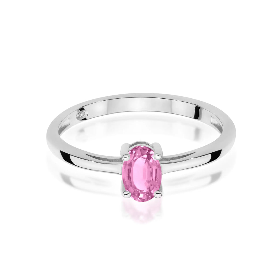 Gold Ring with 0.45ct Pink sapphire