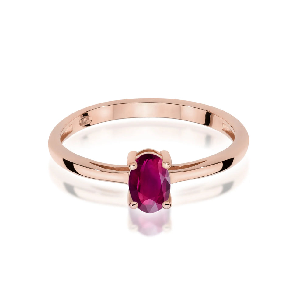 Gold Ring with 0.50ct Rhodolite