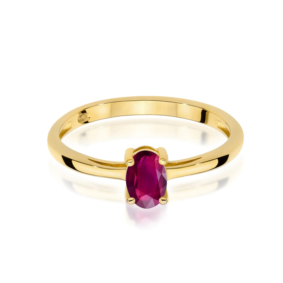 Gold Ring with 0.50ct Rhodolite