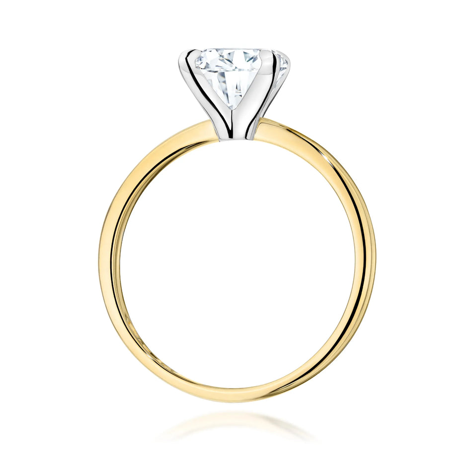 Gold Ring with 2.00ct Lab-diamond