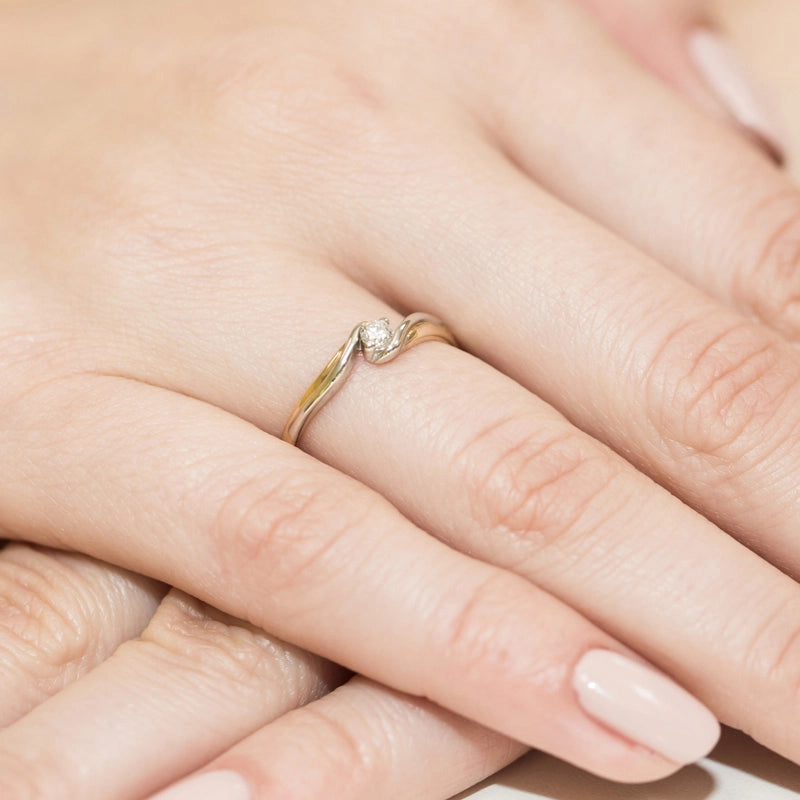 Gold Ring with Zirconia