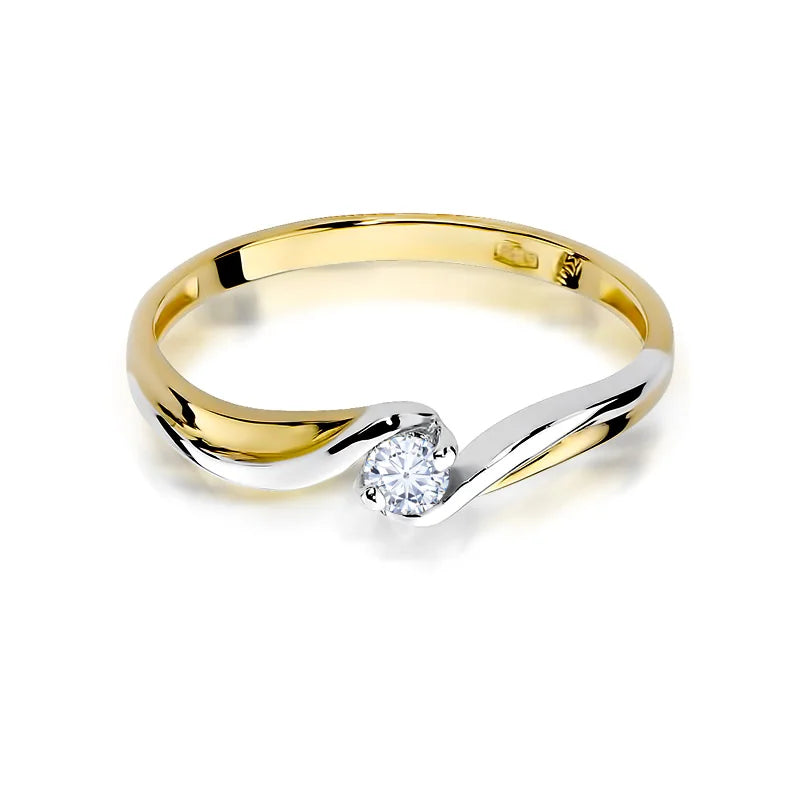 Gold Ring with Zirconia