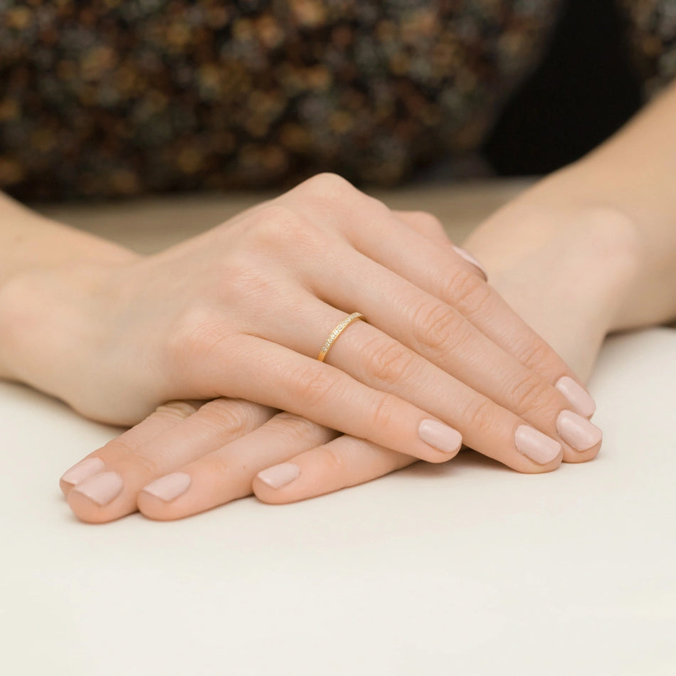Gold Ring with Zirconia