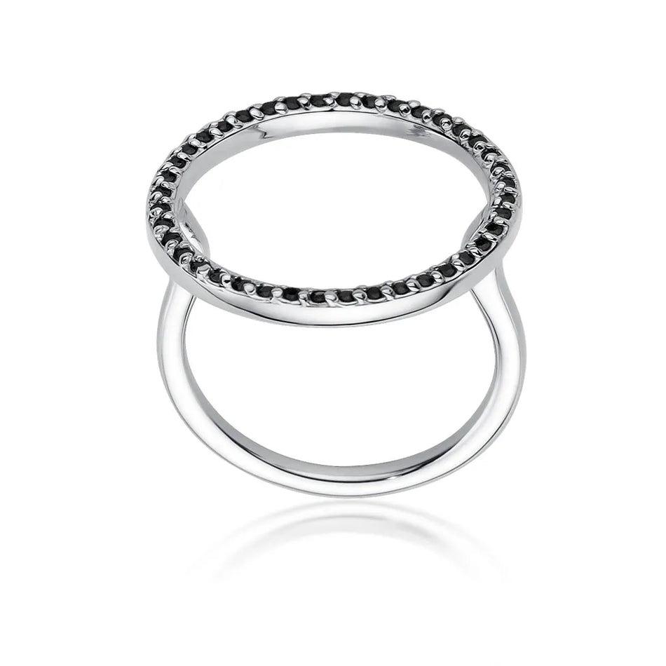 Zlatý prsteň s 0,20 ct čiernymi diamantmi