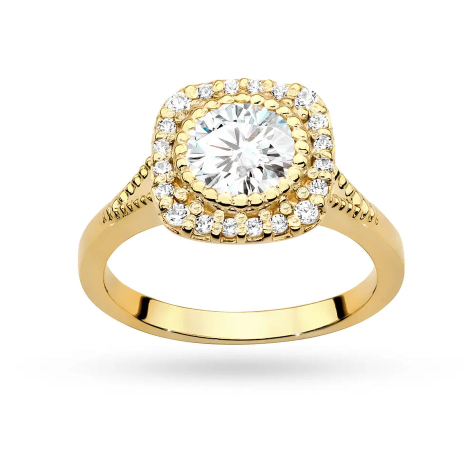 Zlatý prsteň s diamantom 0,70 ct a postrannými diamantmi 0,196 ct