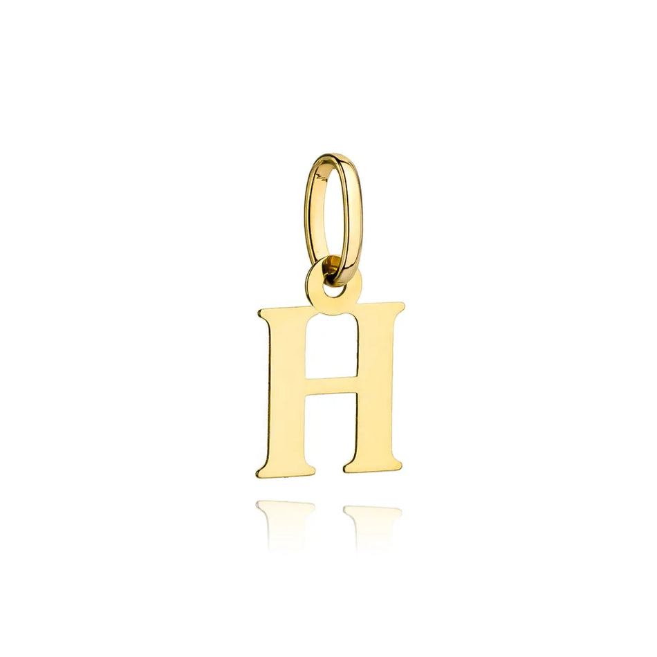 Gold Pendant Letter H