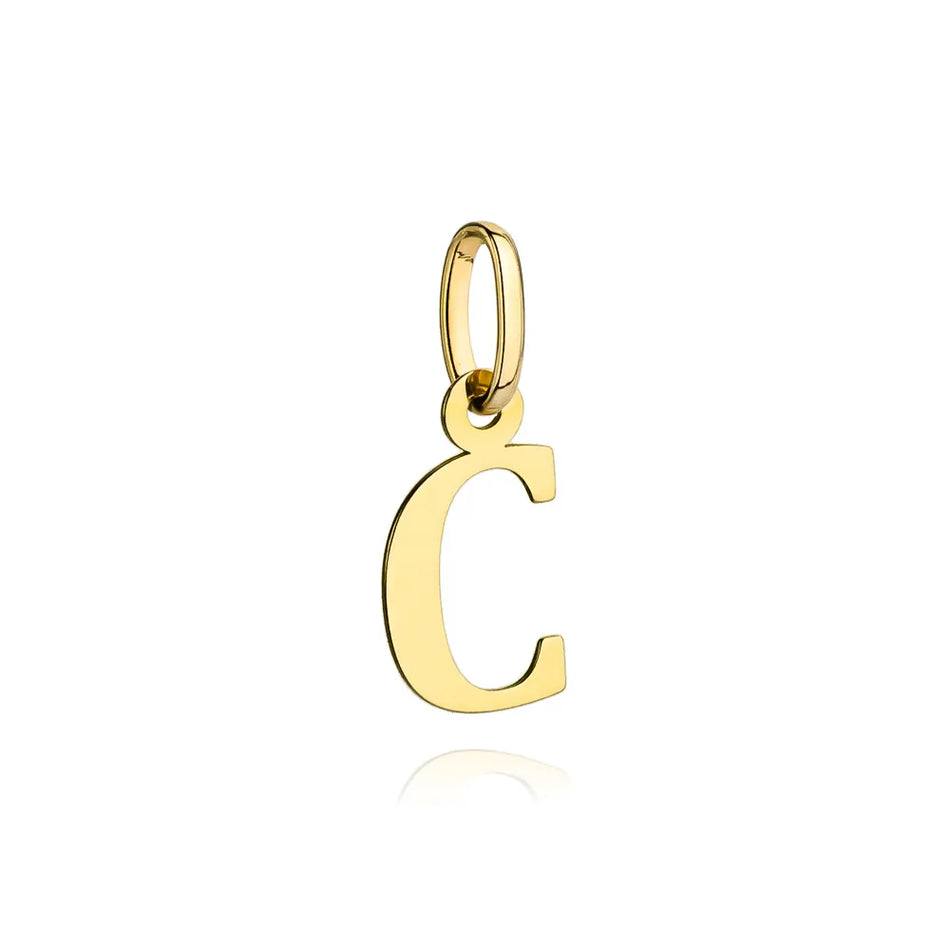Gold Pendant Letter C