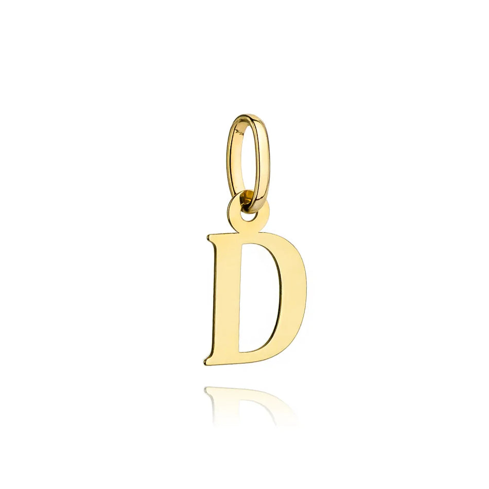 Gold Pendant Letter D