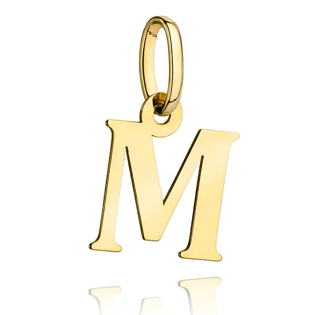 Gold Pendant Letter M