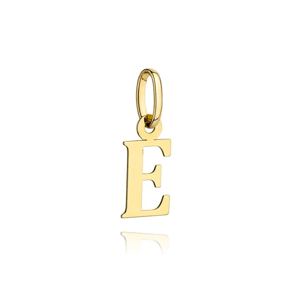 Gold Pendant Letter E