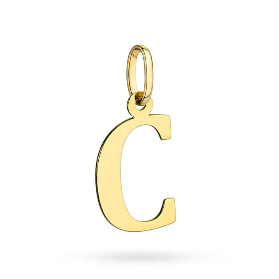 Gold Pendant Letter C