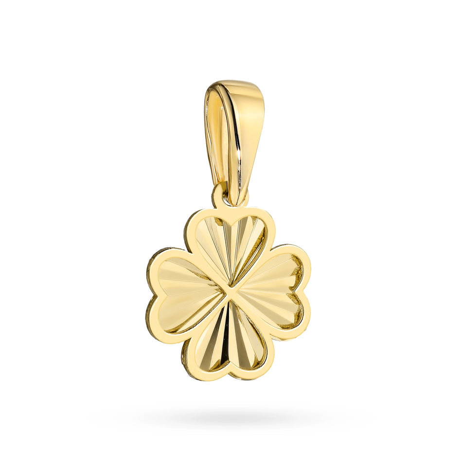 Gold Pendant Lucky Clover
