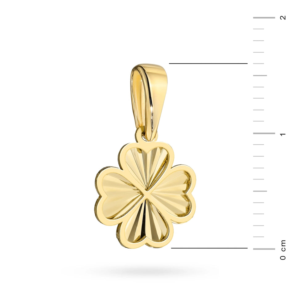 Gold Pendant Lucky Clover