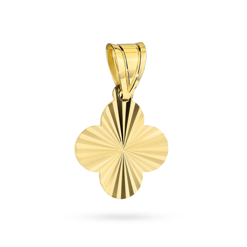 Gold Pendant Lucky Clover