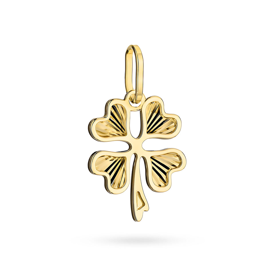 Gold Pendant Lucky Clover