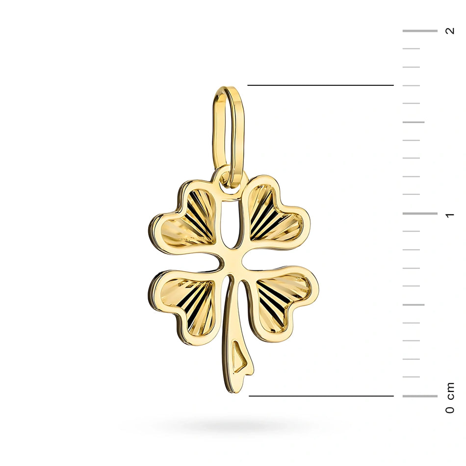 Gold Pendant Lucky Clover