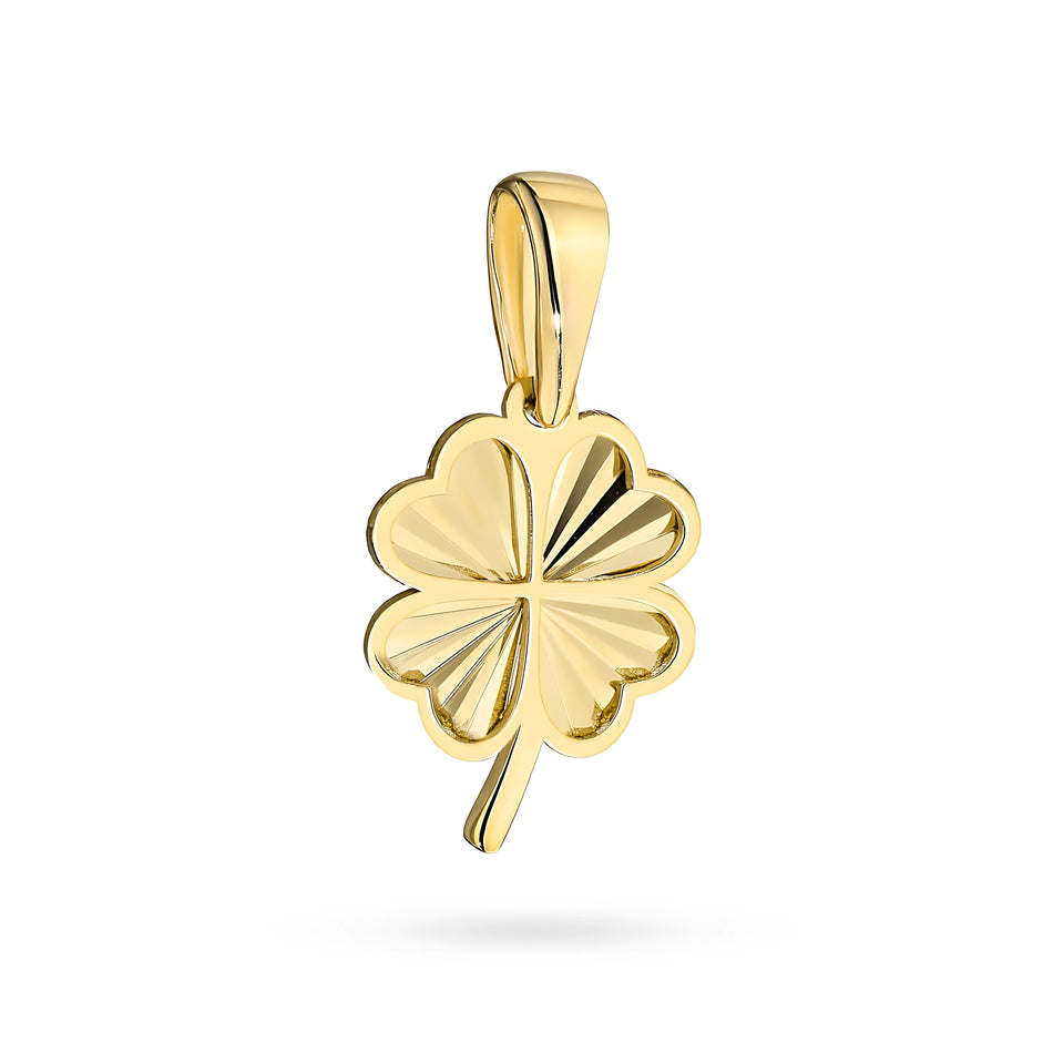 Gold Pendant Lucky Clover