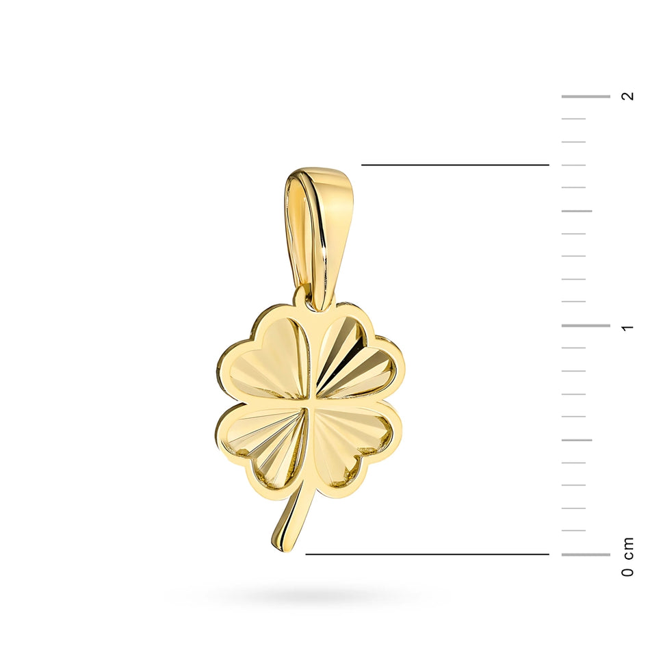 Gold Pendant Lucky Clover