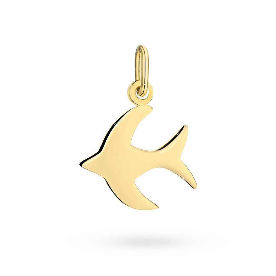Gold Pendant Swallow Bird