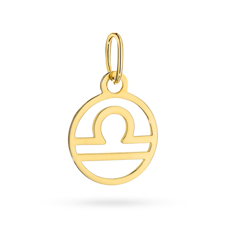 Gold Pendant Zodiac Sign Libra