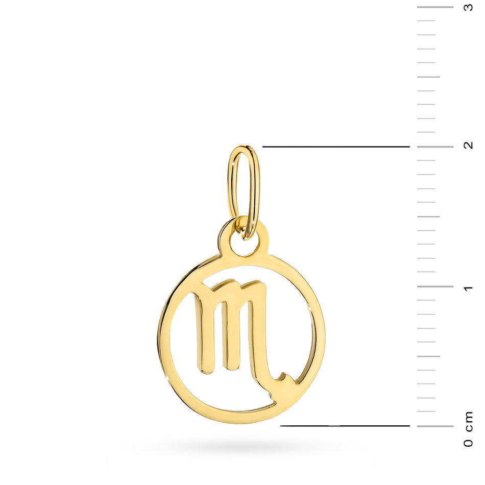 Gold Pendant Zodiac Sign Scorpio