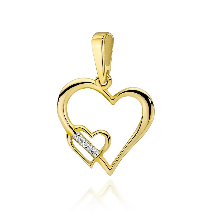 Gold Pendant with 0.015ct Diamonds