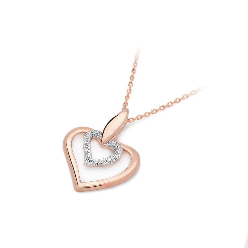 Zlatý prívesok s diamantmi 0,06 ct