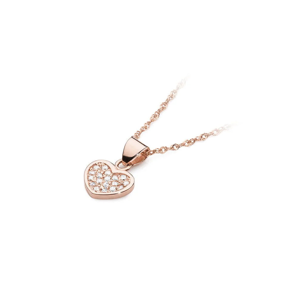 Gold Pendant with 0.155ct Diamonds
