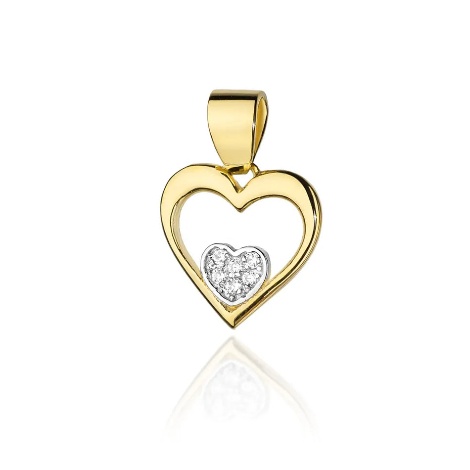 Gold Pendant with 0.052ct Diamonds