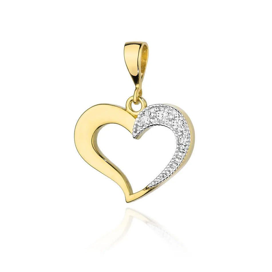 Gold Pendant with 0.064ct Diamonds