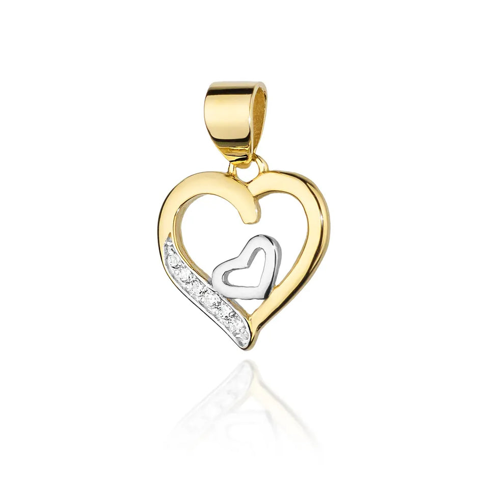 Gold Pendant with 0.052ct Diamonds