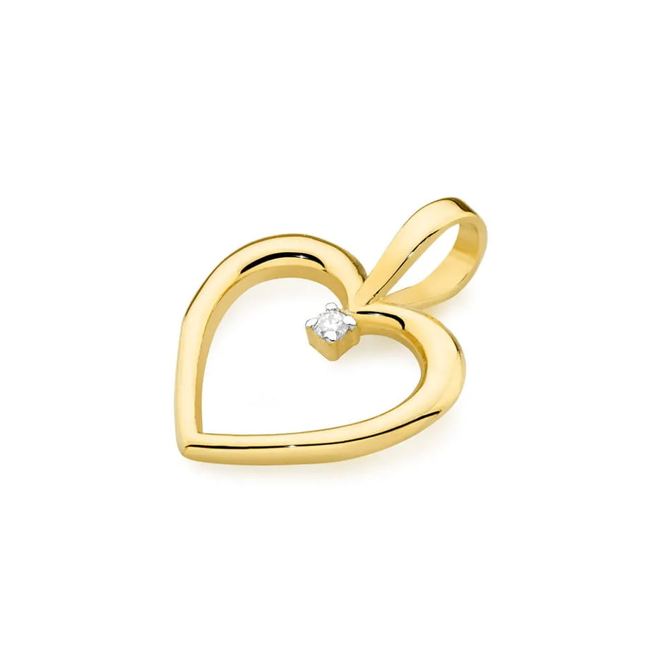 Zlatý prívesok s diamantem 0,005 ct