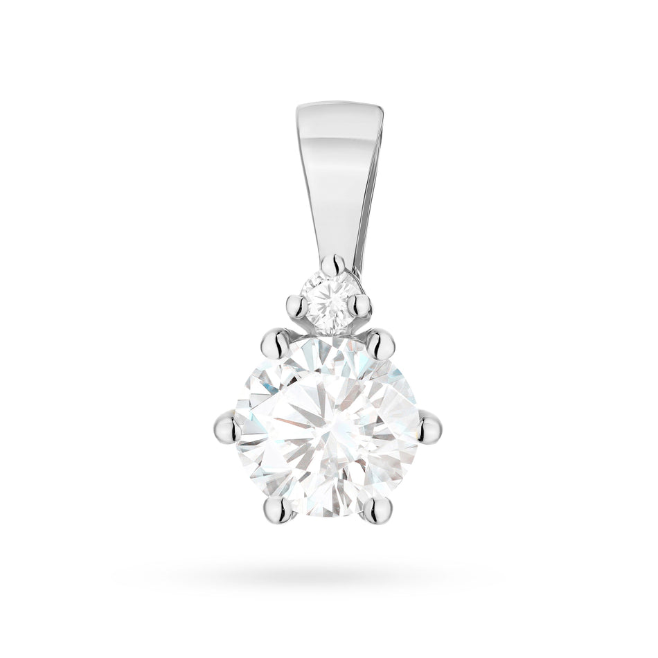 Gold Pendant with 0.50ct and 0.015ct Lab-Diamonds