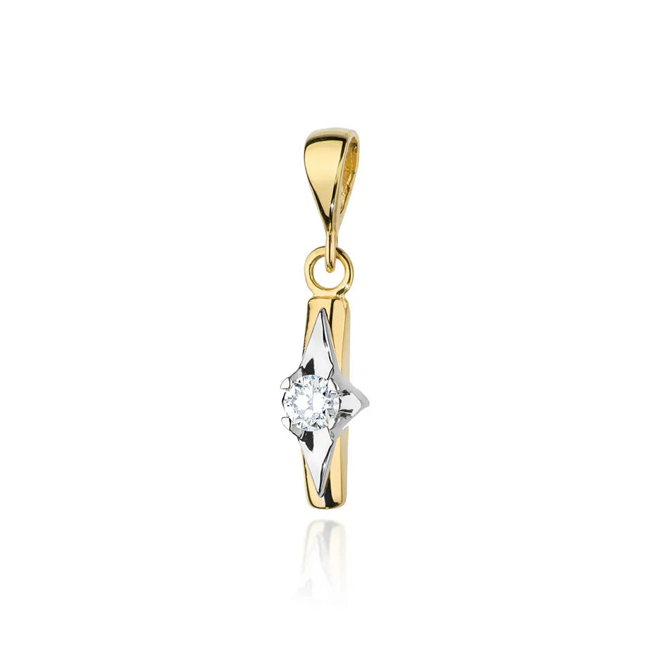 Gold Pendant with 0.08ct Diamond