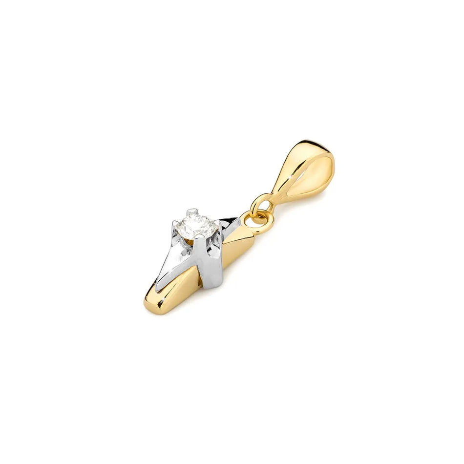 Gold Pendant with 0.10ct Diamond