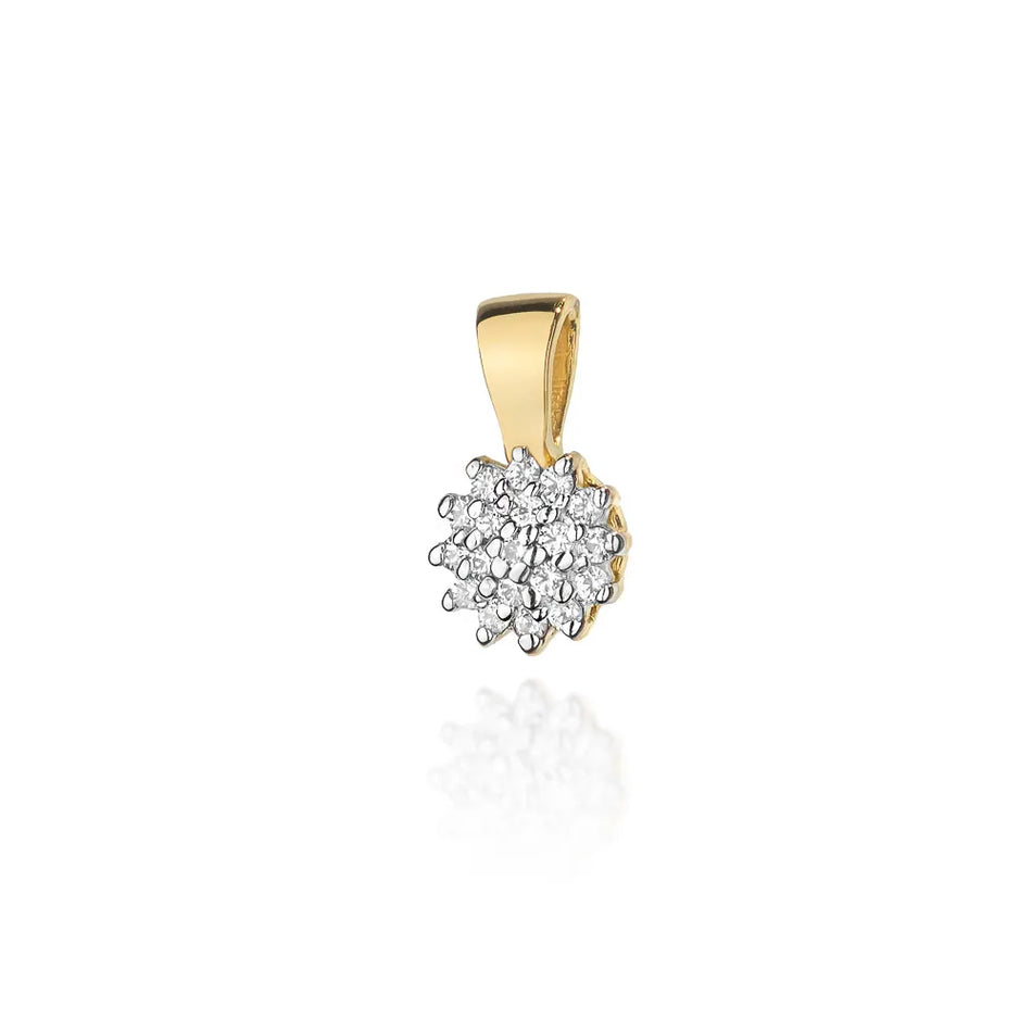 Gold Pendant with 0.095ct Diamonds