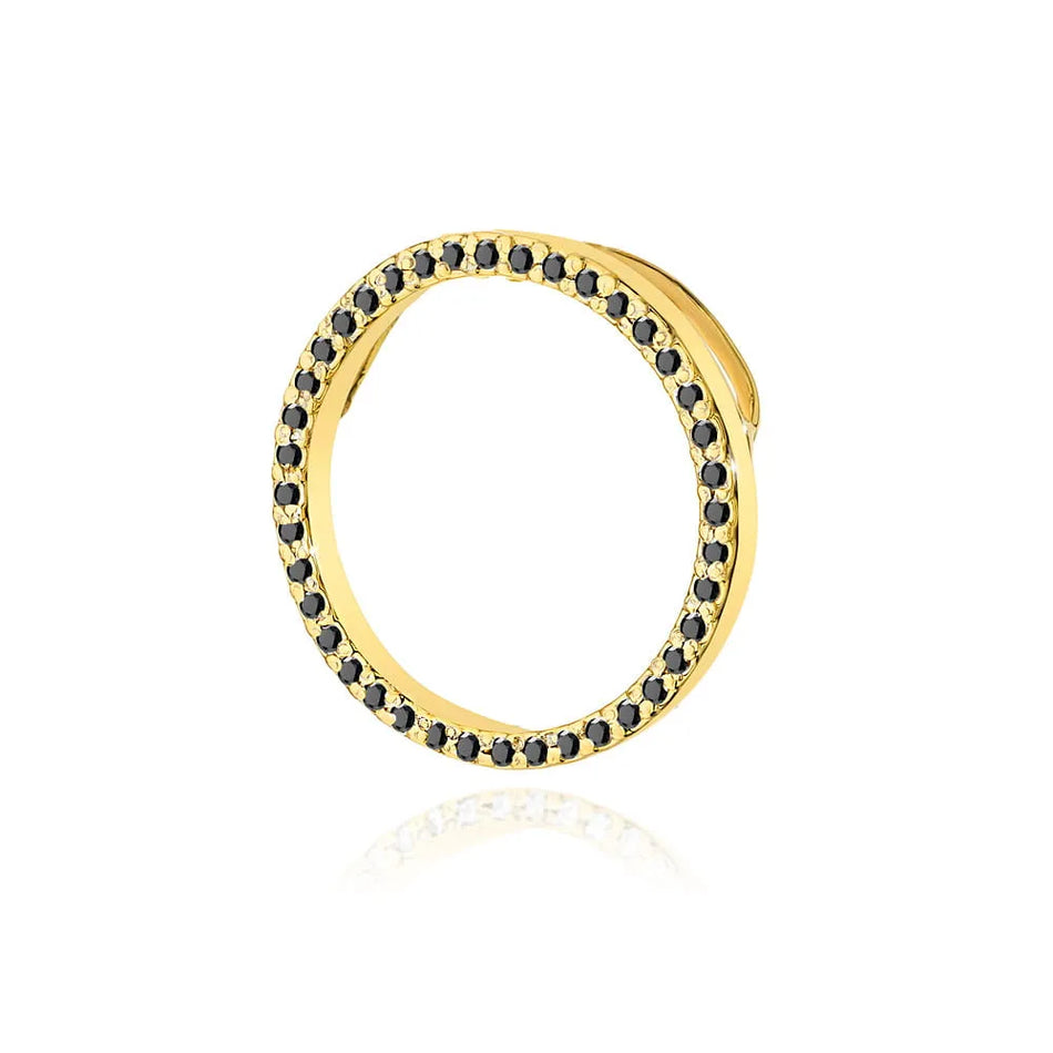 Gold Pendant with 0.20ct Black Diamonds