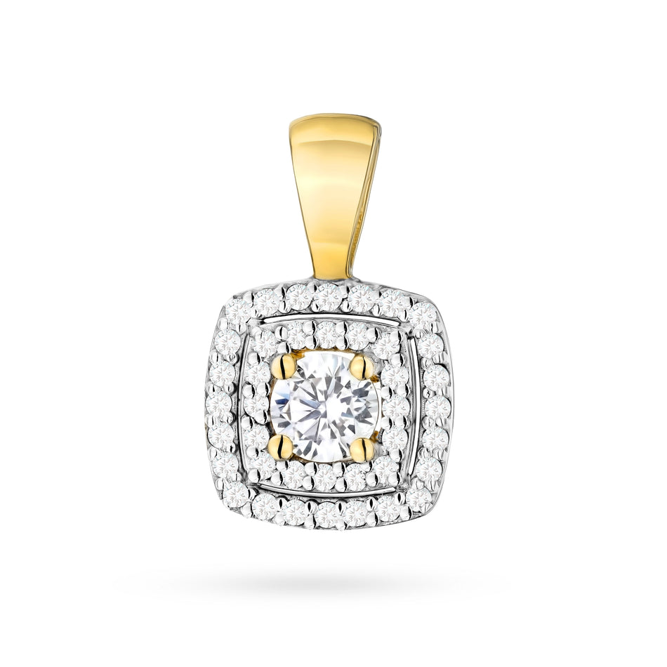 Gold Pendant with 0.30ct and 0.20ct Diamonds