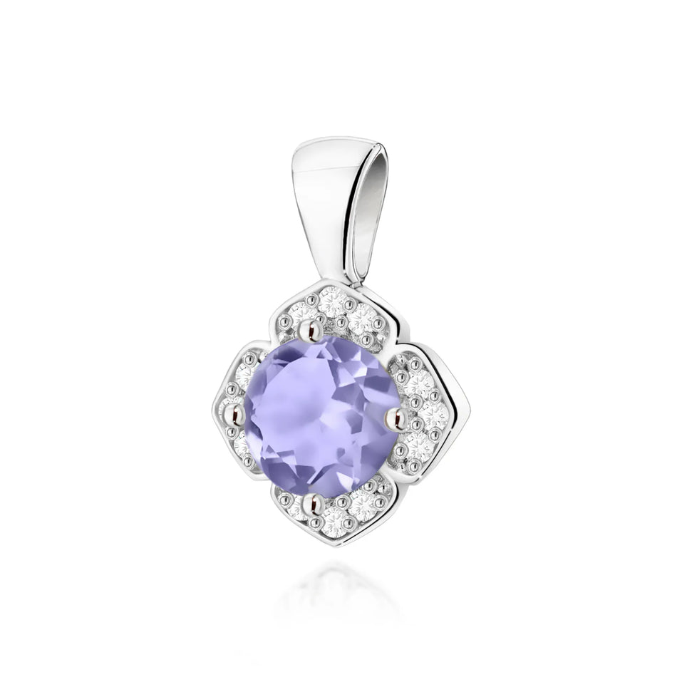 Zlatý prívesok s 0,50 ct tanzanitom a 0,06 ct diamantmi