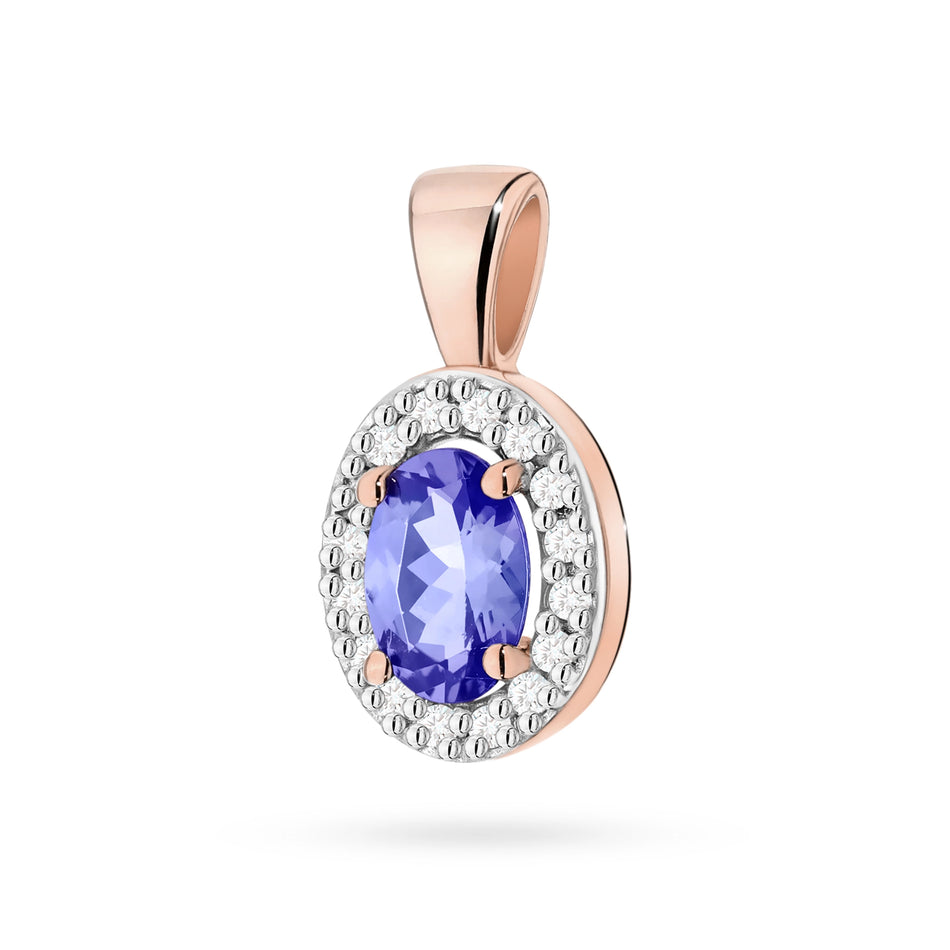 Gold Pendant with 0.40ct Tansanit and 0.08ct Diamonds