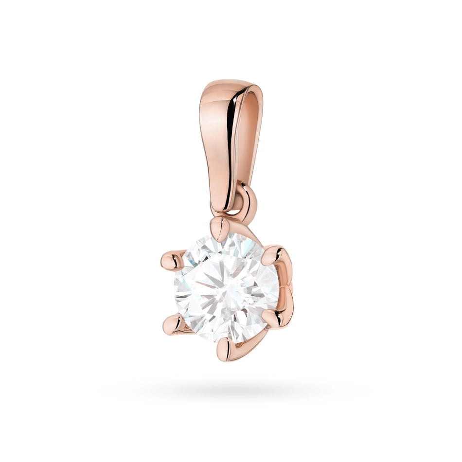 Gold Pendant with 1.00ct Lab-diamond