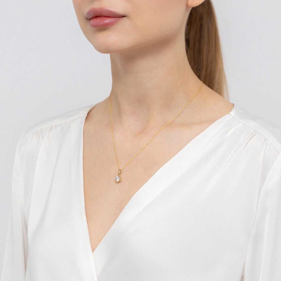 Gold Pendant with 1.00ct Diamond