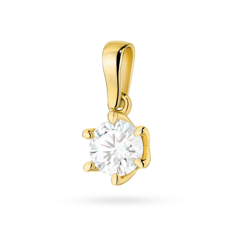 Gold Pendant with 1.00ct Lab-diamond