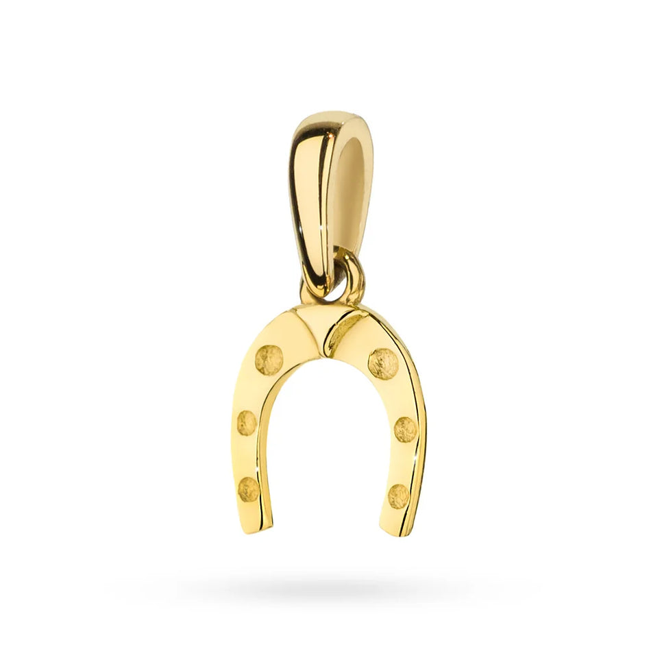 Zlatý náhrdelník so šťastnou podkovou príveskom