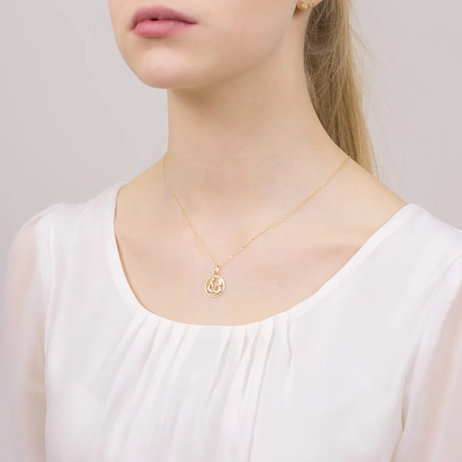 Zlatý prívesok znamenie zverokruhu Blíženci