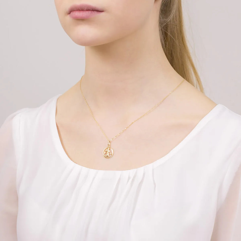 Zlatý prívesok znamenie zverokruhu Vodnár