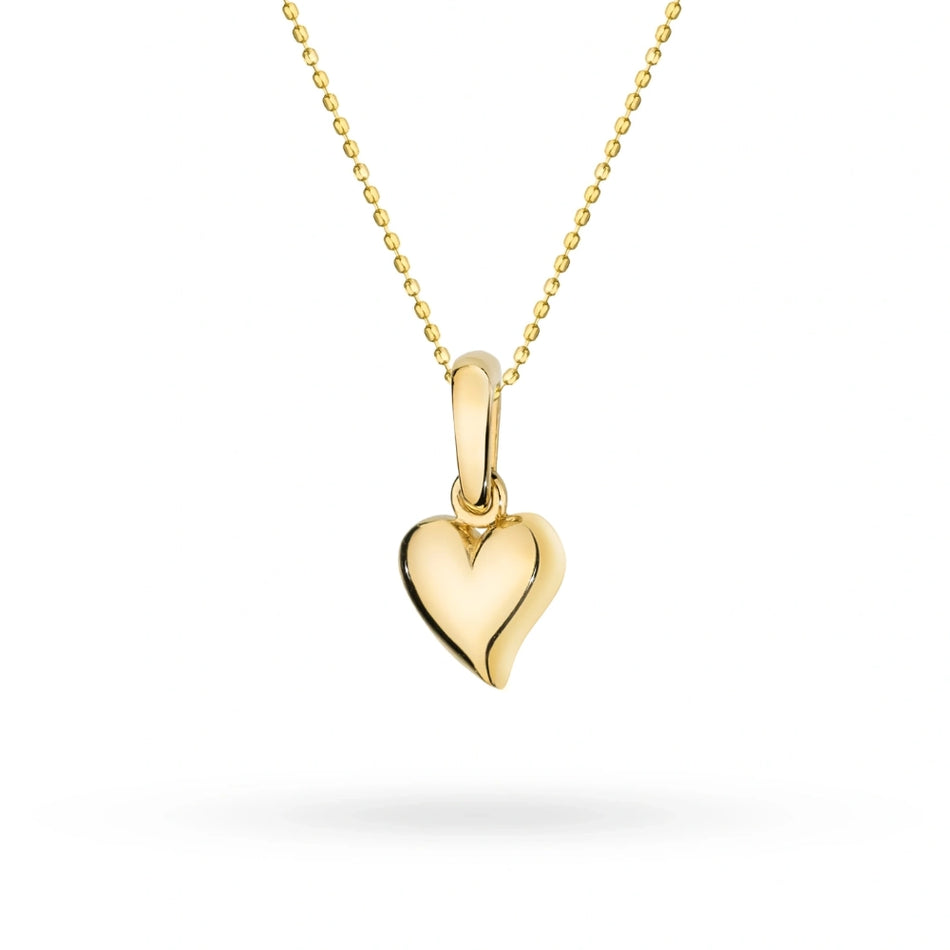 Zlatý náhrdelník so srdcovým príveskom