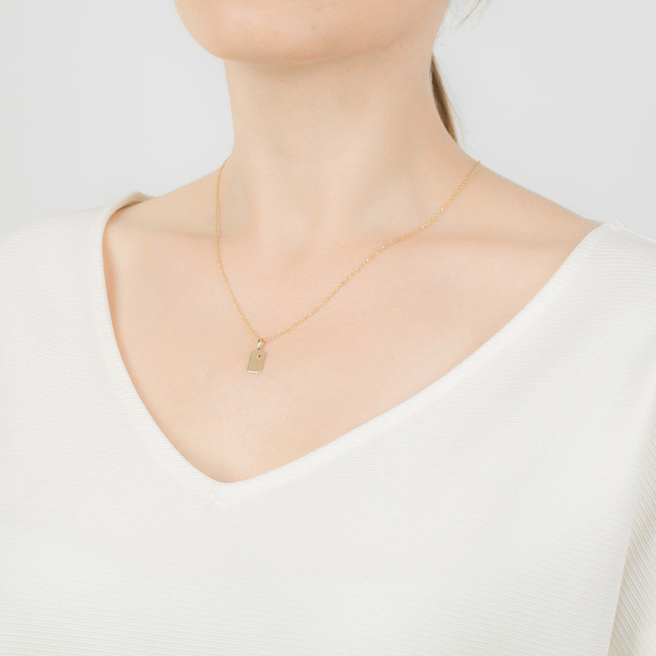 Zlatý prívesok psia známka so srdcom na retiazke, sada na gravírovanie