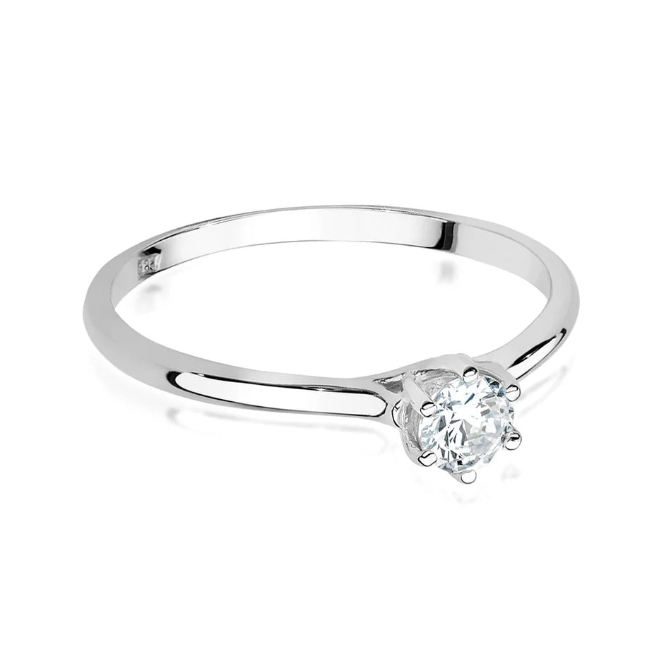 Zlatý prsteň s 0,20 ct a 0,01 ct laboratórnymi diamantmi